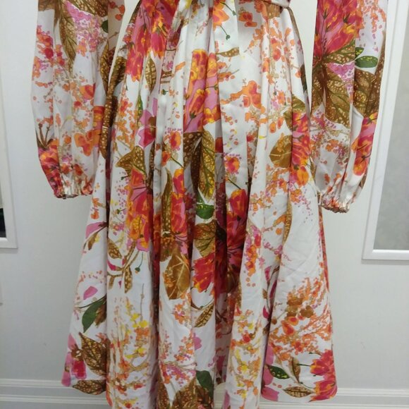1970's Handmade Flower Print Dress - Picture 7 of 9